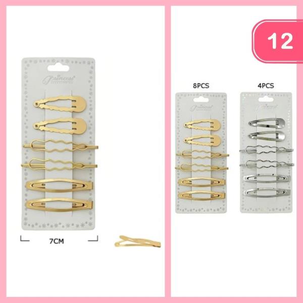 METAL SNAP HAIR CLIP (12 UNITS)