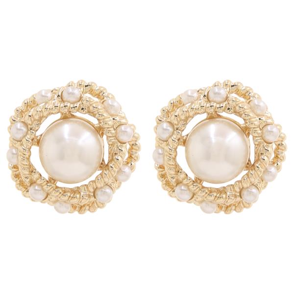 PEARL EMBELLISHED STUD EARRING