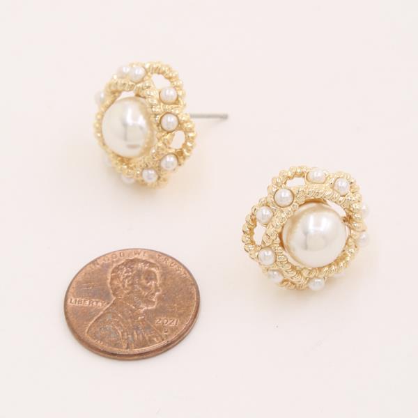 PEARL EMBELLISHED STUD EARRING