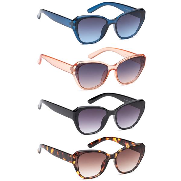 PLAIN SQUARE CAT EYE SUNGLASSES 1DZ