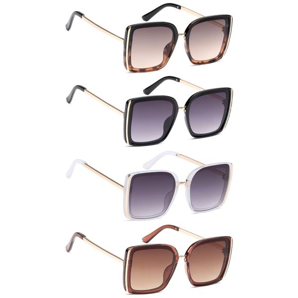 TRENDY SQUARE SUNGLASSES 1DZ