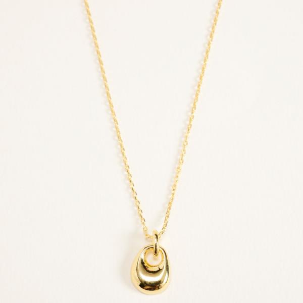 ORGANIC SHAPED GOLD-DIPPED PENDANT SHORT NECKLACE