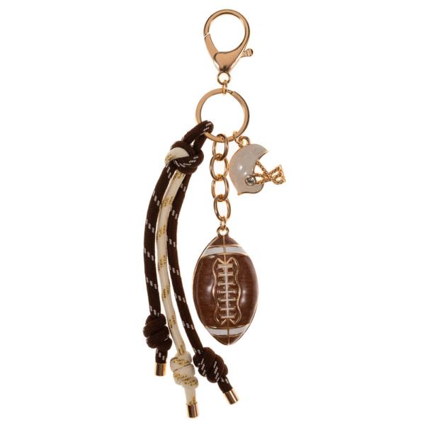 FOOTBALL BAG CHARM KEYCHAIN