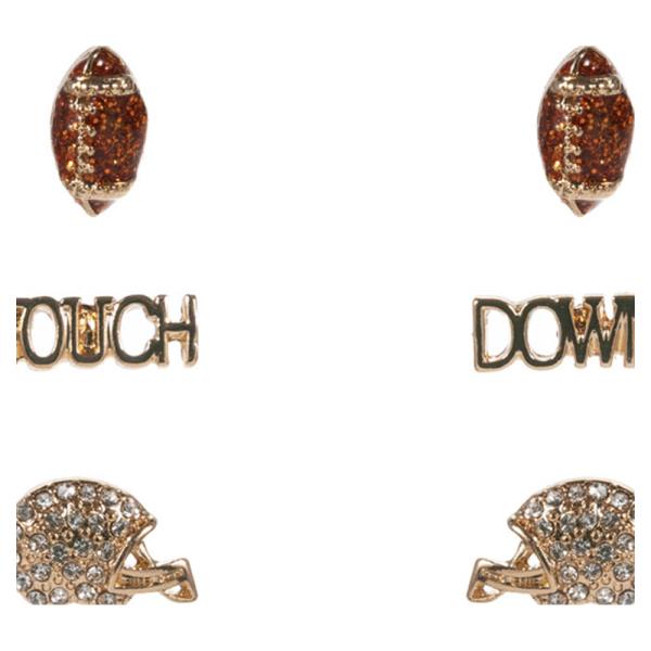 FOOTBALL ICONS 3 SET EARRING