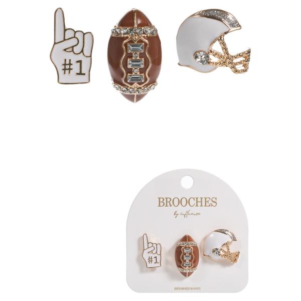 FOOTBALL BROOCH PIN