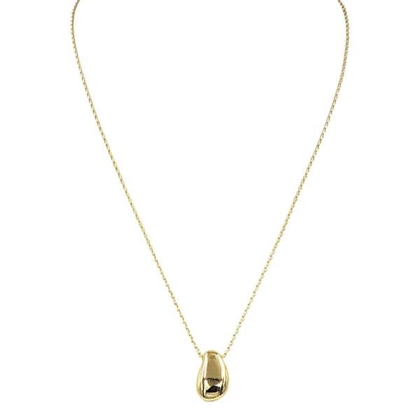 18K BRASS TEARDROP PENDANT NECKLACE