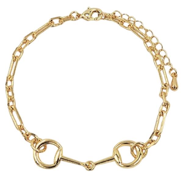 18K HORSEBIT LINK CHAIN BRACELET