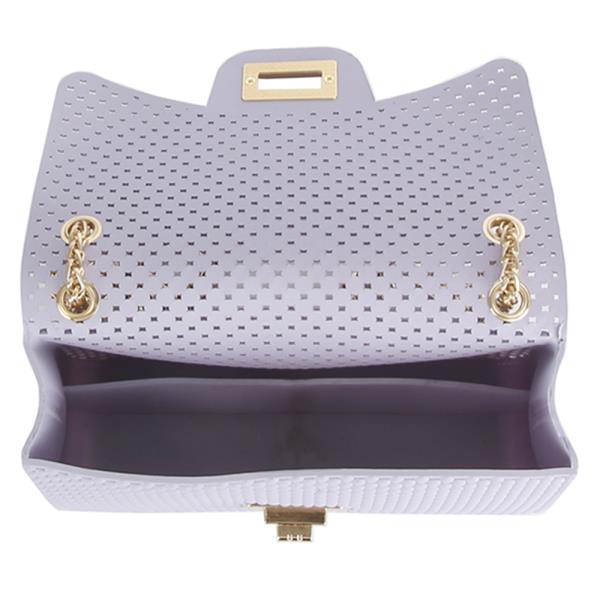 MODERN BEAD TEXTURED TURN LOCK CROSSBODY BAG