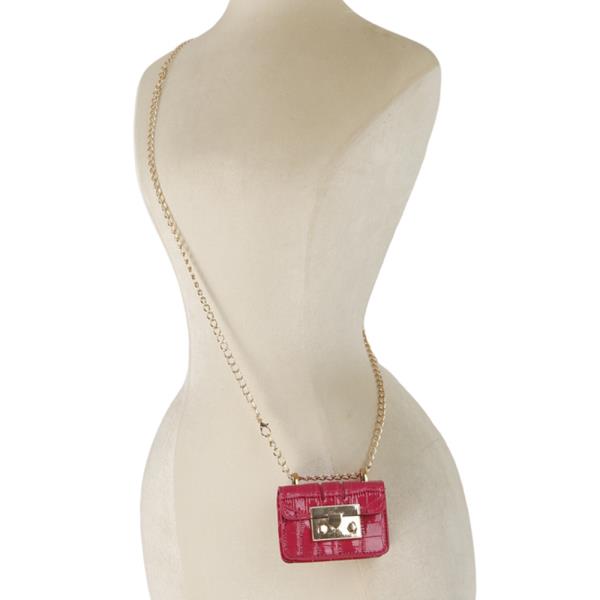 CROC TEXTURE MINI CROSSBODY BAG