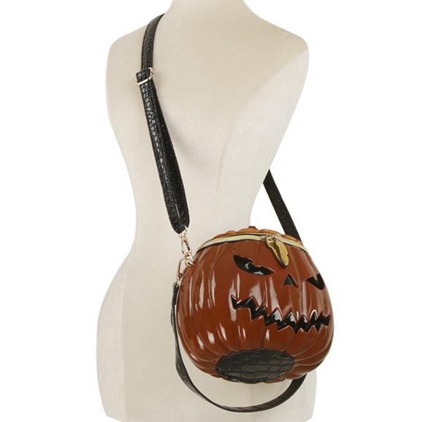PUMPKIN JACK O LANTERN SHOULDER CROSSBODY BAG