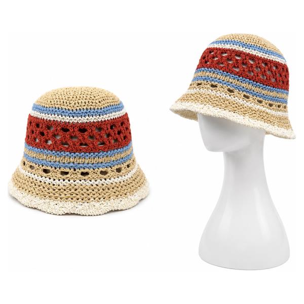 STRAW BUCKET HAT