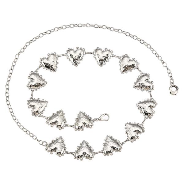 RHINESTONE HEART CHAIN BELT