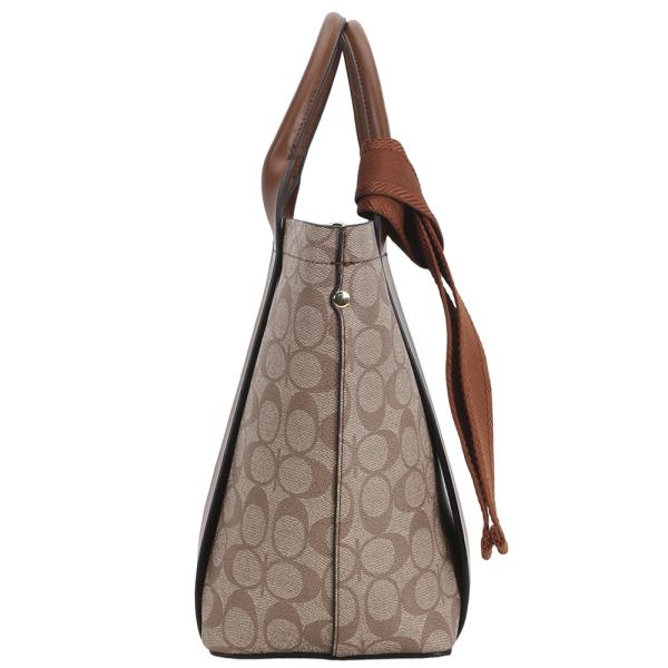 3IN1 OVAL PRINT SATCHEL W CROSSBODY AND WALLET SET