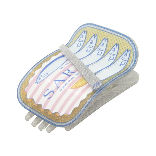 SARDINE PRINT CLAW HAIR CLIP