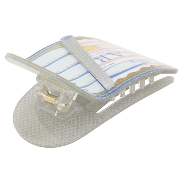 SARDINE PRINT CLAW HAIR CLIP