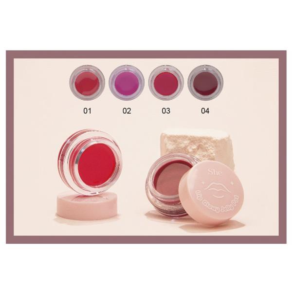 SHE MAKEUP LIP GLOWY JELLY POT (24 UNITS)