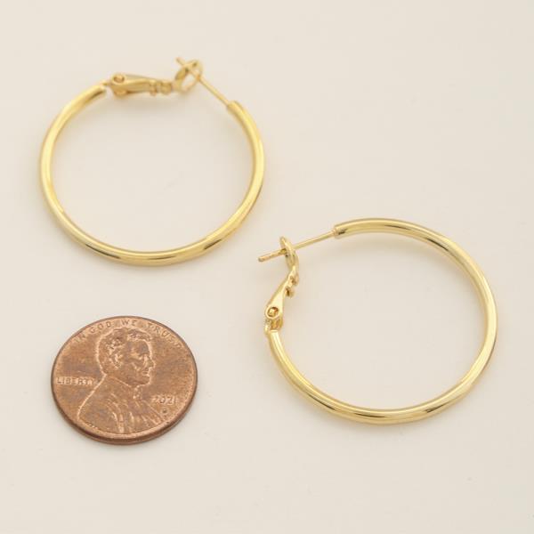14K GOLD DIPPED HOOP EARRING
