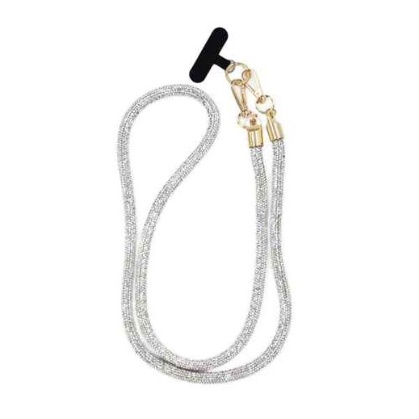 RHINESTONE PHONE HOLDER STRAP NECKLACE
