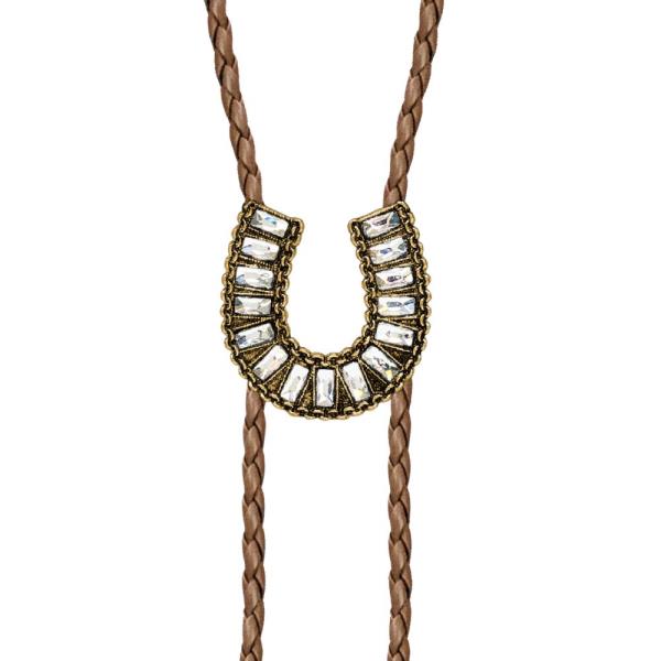 WESTERN HORSE SHOE BRAIDED NECKLACE