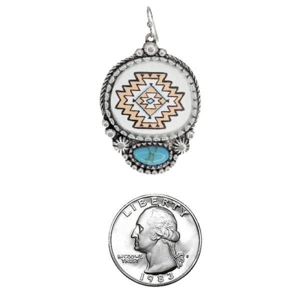 WESTERN AZTEK HAND STONE EARRINGS