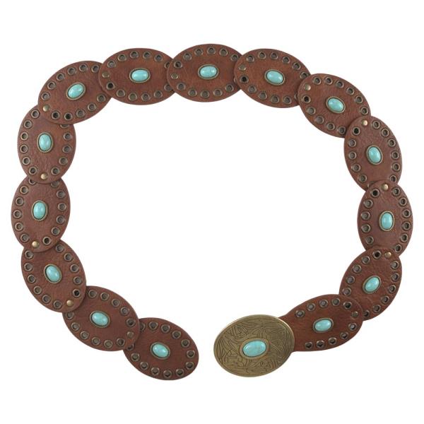 WESTERN TQ STONE OVAL BELT