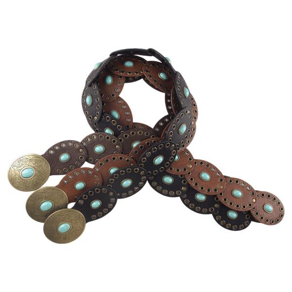 WESTERN TQ STONE OVAL BELT