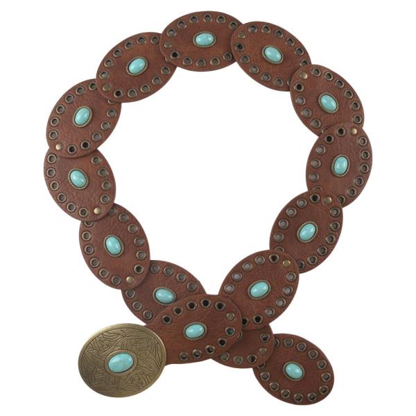 WESTERN TQ STONE OVAL BELT