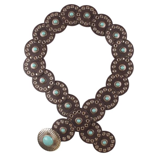 Y2K TQ STONE WESTERN ROUND BELT