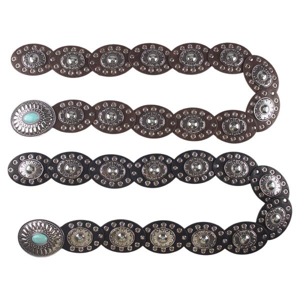 Y2K TQ STONE WESTERN OVAL BELT