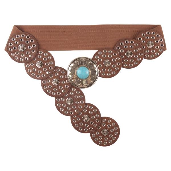 Y2K TQ STONE WESTERN ROUND BELT