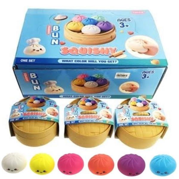 SQUISHY SQUEEZE DUMPLING TOY (12 UNITS)