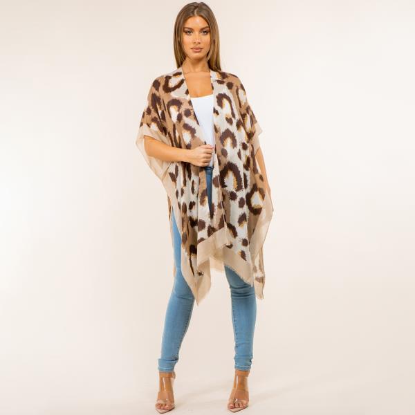 LEOPARD & BORDER KIMONO