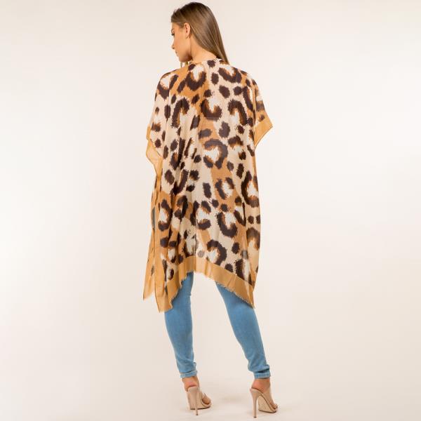 LEOPARD & BORDER KIMONO