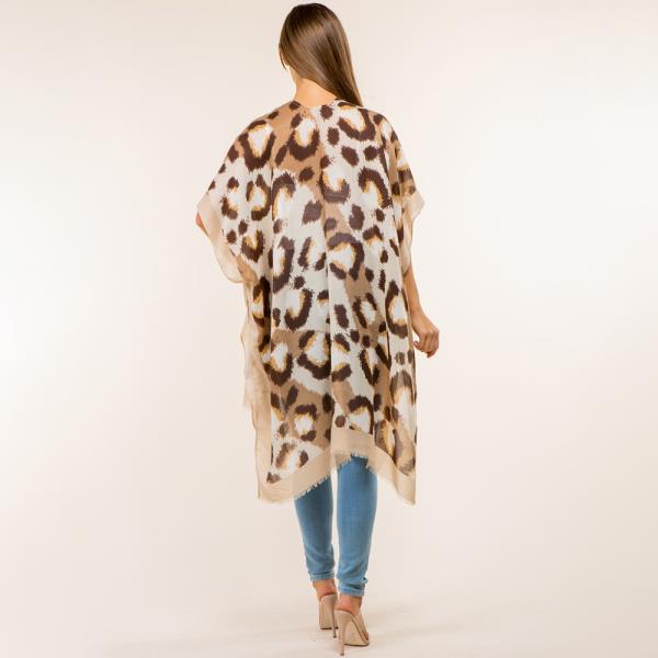 LEOPARD & BORDER KIMONO