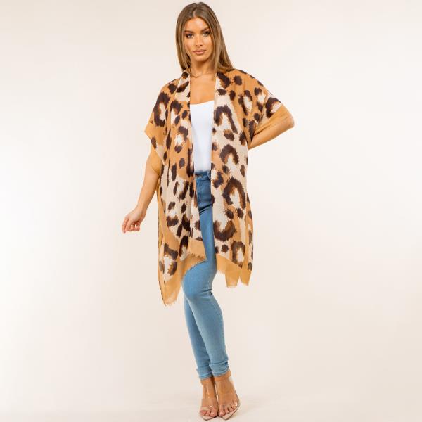 LEOPARD & BORDER KIMONO