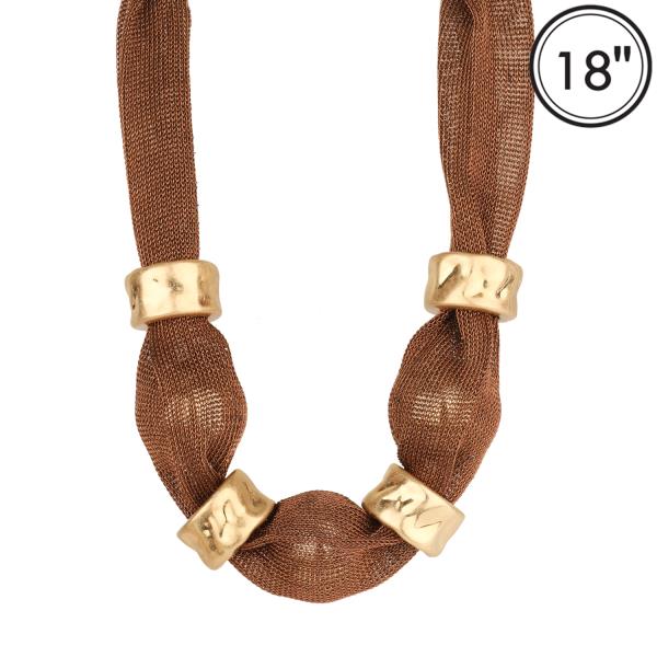 FABRIC PEARL NECKLACE
