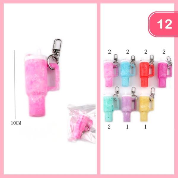 MARBLE TUMBLER KEYCHAIN (12 UNITS)
