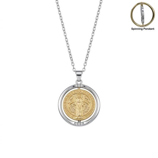 RELIGIOUS MEDAL STAINLESS STEEL NECKLACE