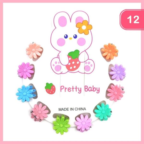 MINI FLOWER HAIR CLAW CLIPS (12 UNITS)