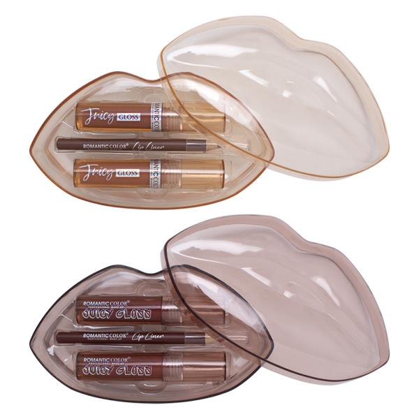 ROMANTIC COLOR 3IN1 LIP SET (12 UNITS)