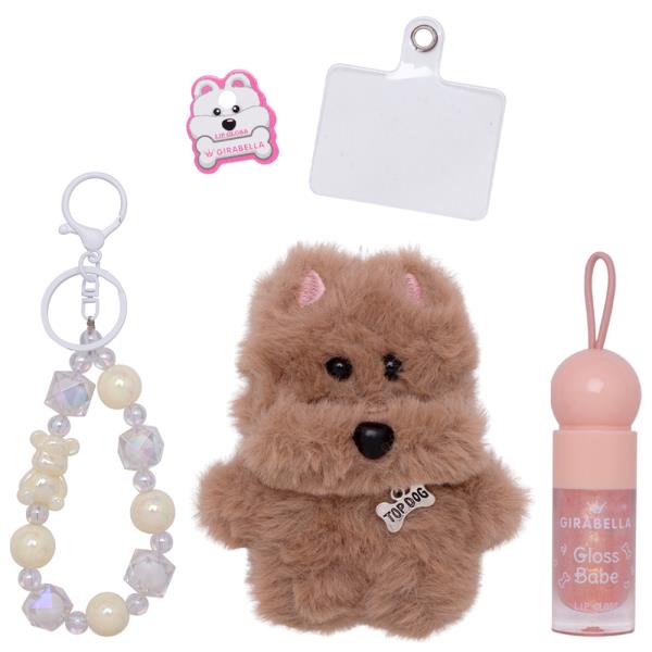 GIRABELLA GLOSS BABE LIP GLOSS W DOLL STRAP KEYCHAIN SET (15 UNITS)