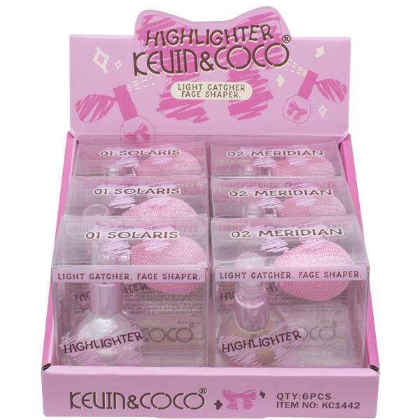 KEVIN AND COCO LIGHT CATCHER FACE SHAPER HIGHLIGHTER (6 UNITS)