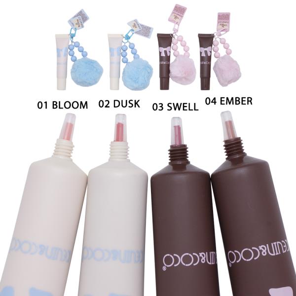 KEVIN AND COCO LIQUID BLUSH W POM POM BEAD KEYCHAIN (24 UNITS)