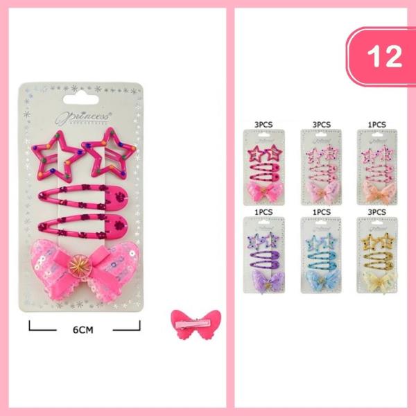 START SNAP BUTTERFLY HAIR CLIP (12 UNITS)