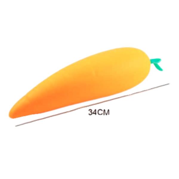 ETA-7/10 34 CM MEGA FRUIT XXL CARROT SQUISHY SQUEEZE TOY (6 UNITS)