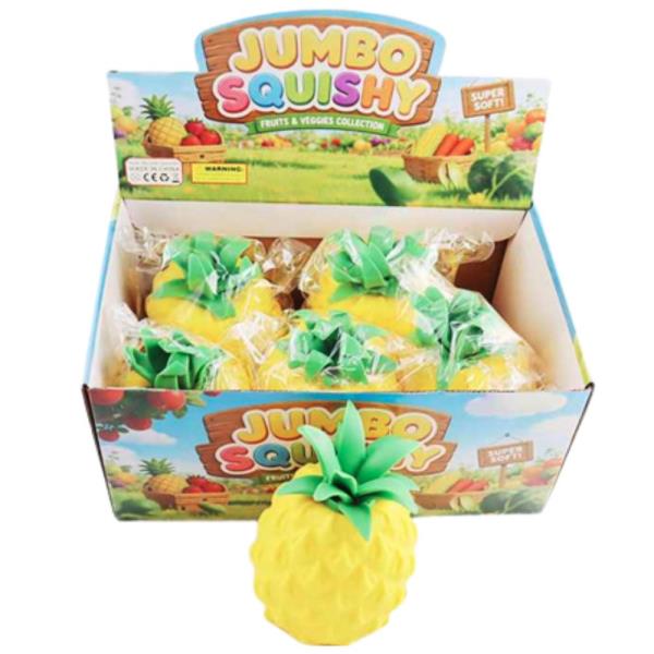 ETA-7/10 20 CM PINEAPPLE JUMBO SQUISHY SQUEEZE TOY (6 UNITS)