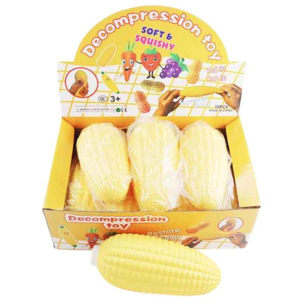 ETA-7/10 27 CM CORN DECOMPRESSION SQUISHY SQUEEZE TOY (12 UNITS)