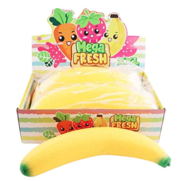ETA-7/10 MEGA FRESH BANANA SQUISHY SQUEEZE TOY (6 UNITS)