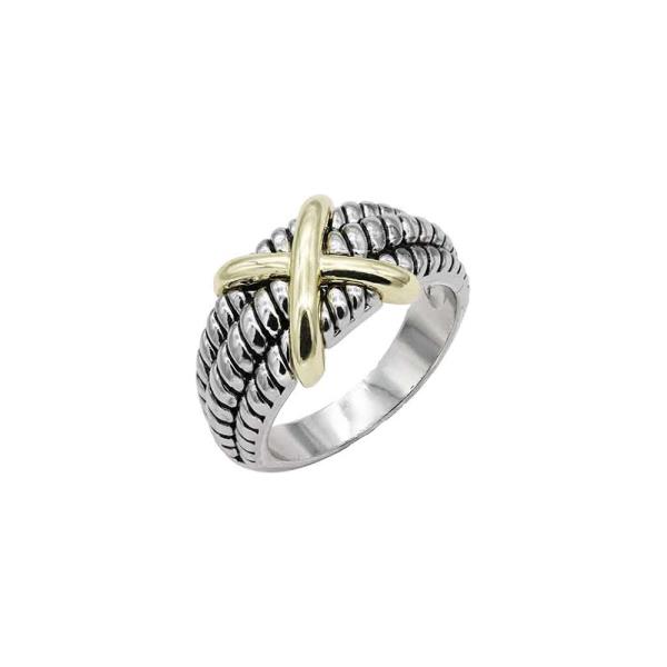 14K GOLD PLATED TWO TONE RING