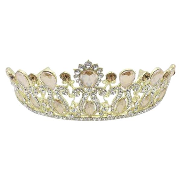 RHINESTONE STONE TIARA